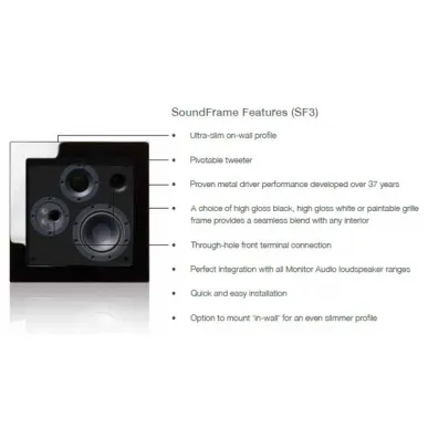 Настенная акустика Monitor Audio Soundframe 3 On Wall White